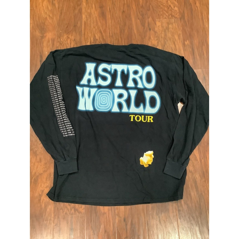 Astroworld T-Shirt Travis Scott Wish You Were Here Long Sleeve Faded